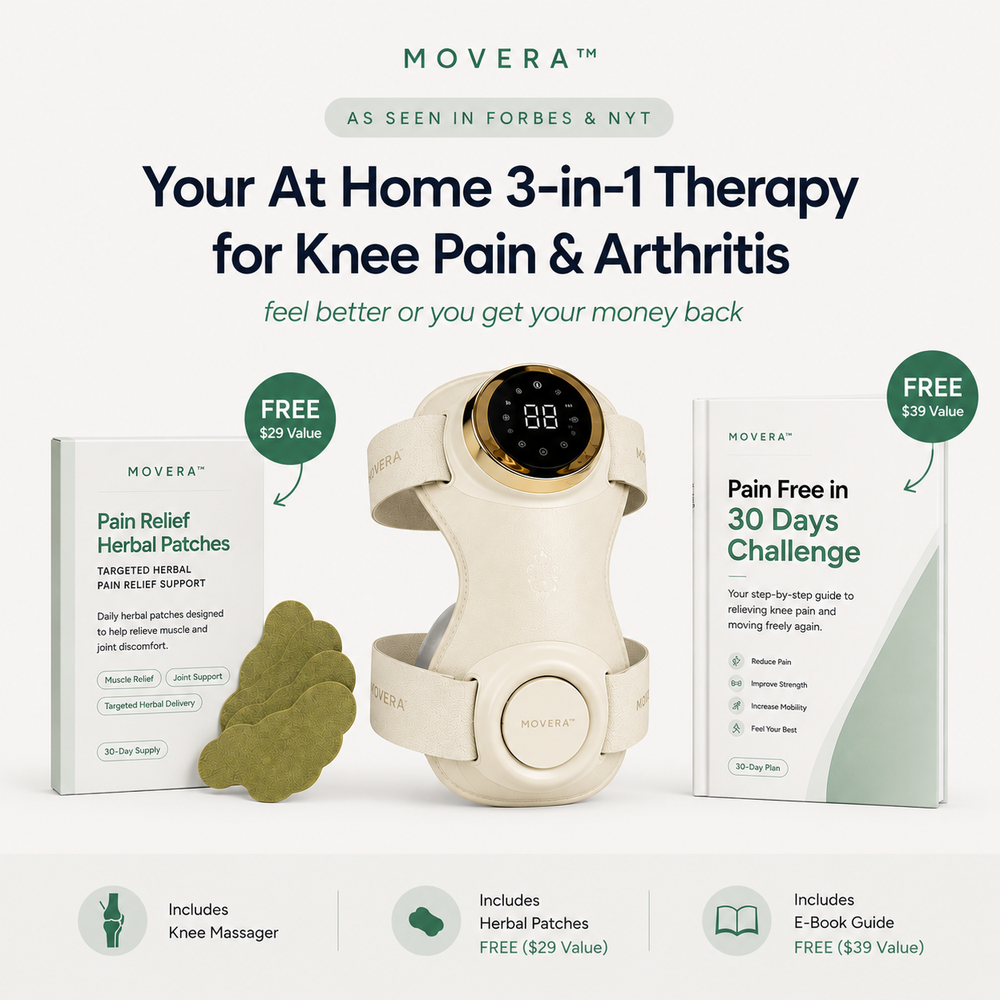 Movera - 3 in 1 Knee Massager with patended Deep Swing Massage